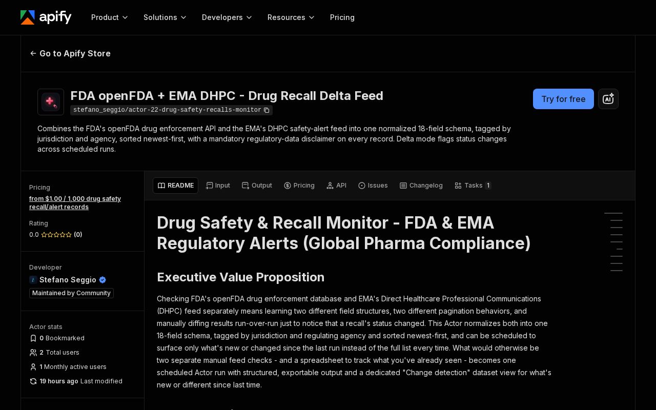 Preview of Actor 22 Drug Safety Recalls Monitor