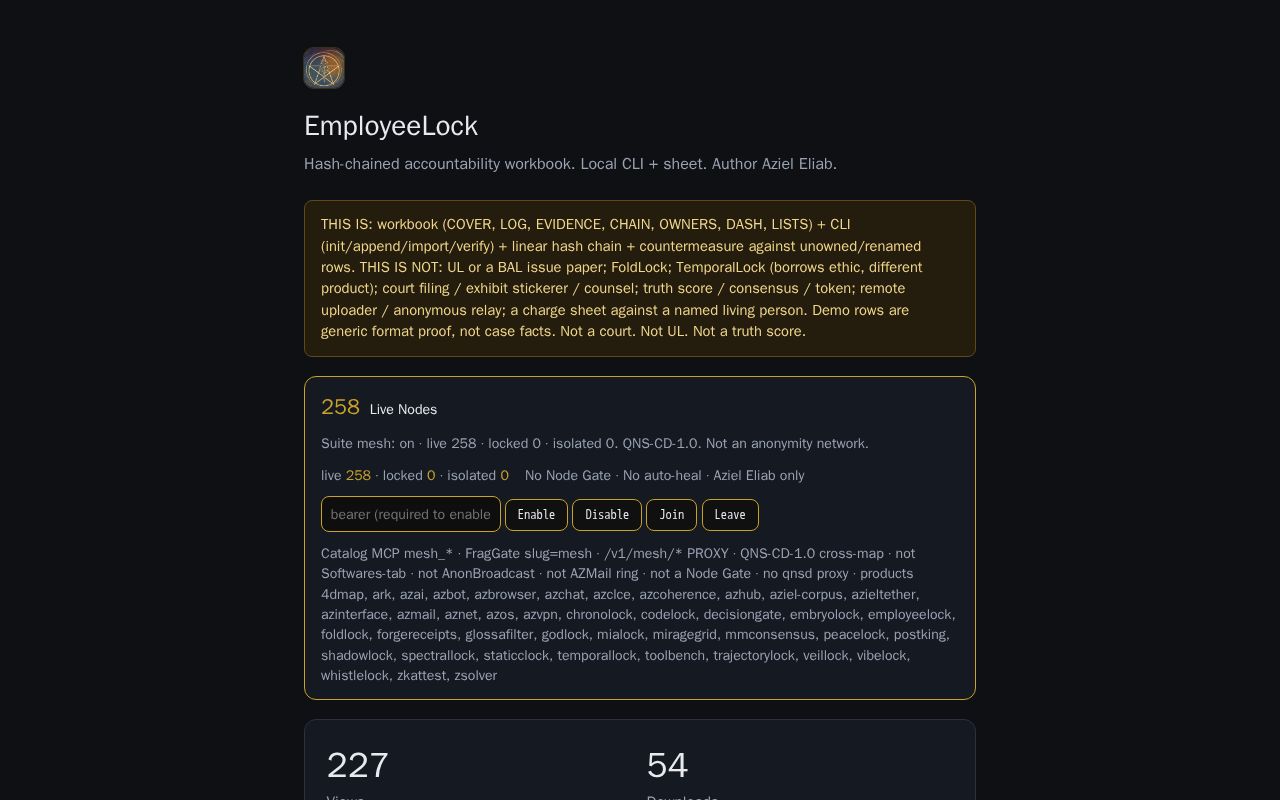 Preview of Employeelock