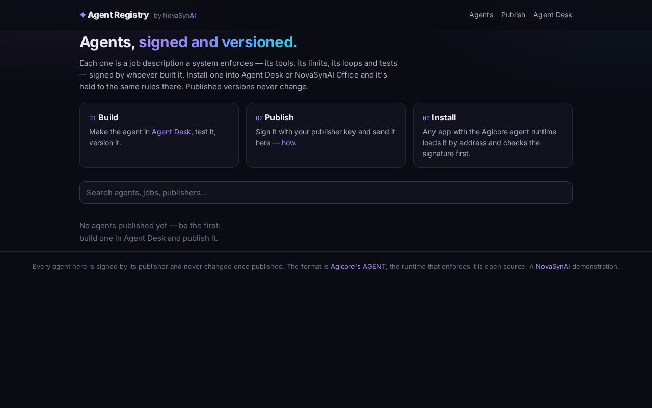 Preview of Novasynai Registry