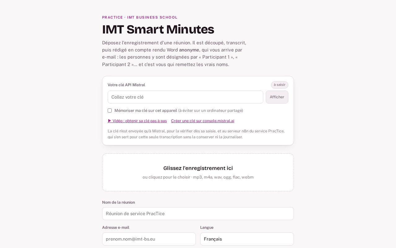 Preview of Smart Minutes Individuel