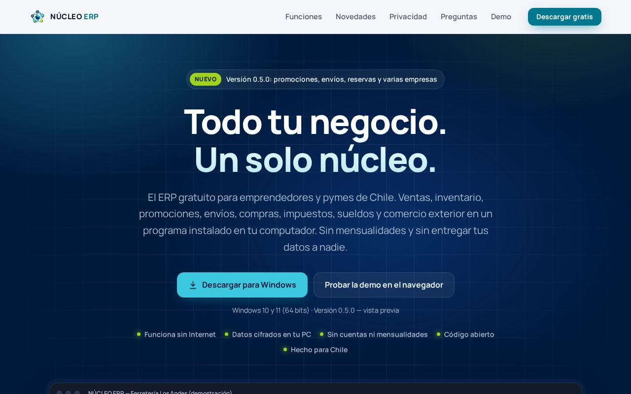 Preview of Nucleo Erp