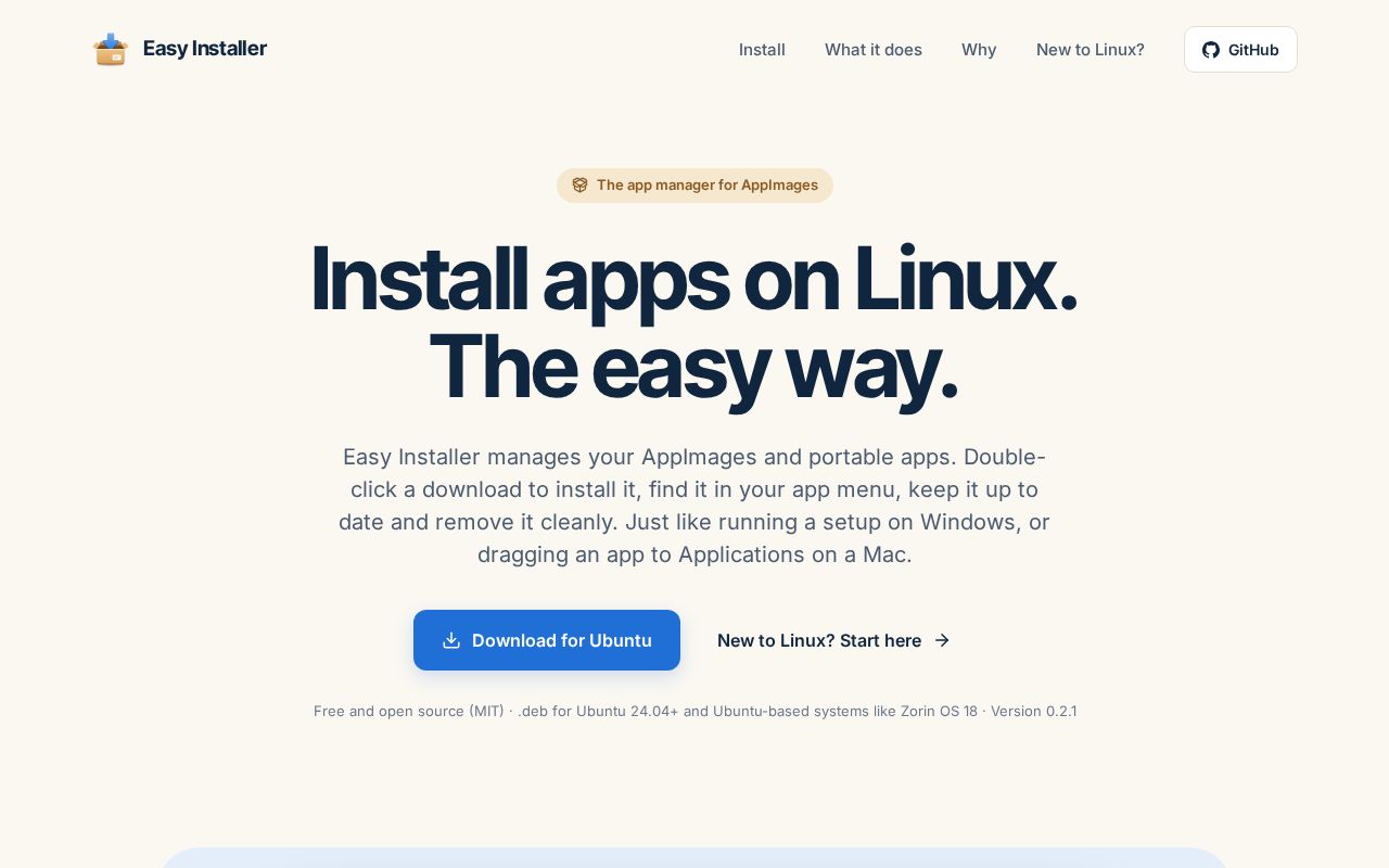 Preview of Easy Installer