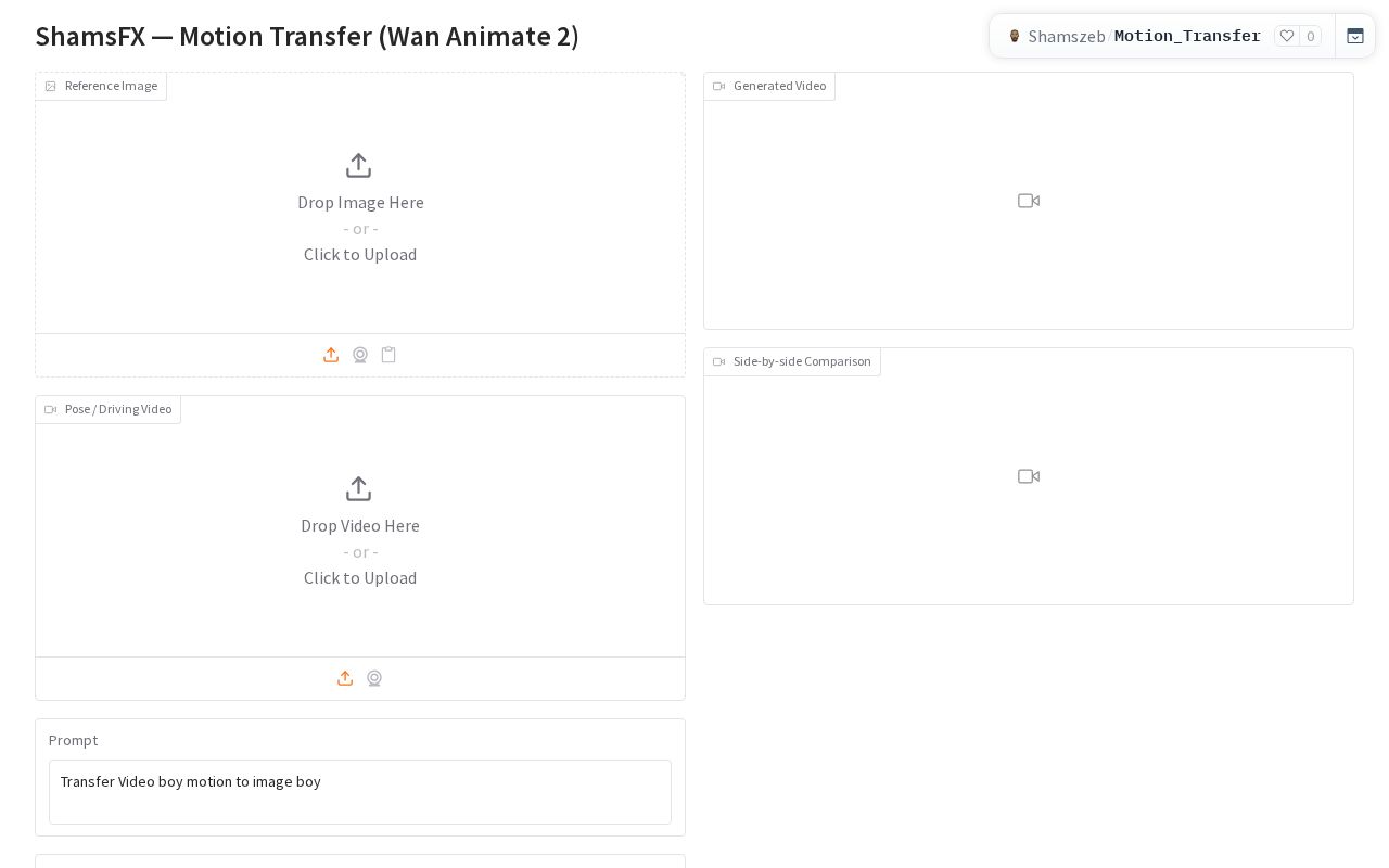 Preview of Motion Transfer