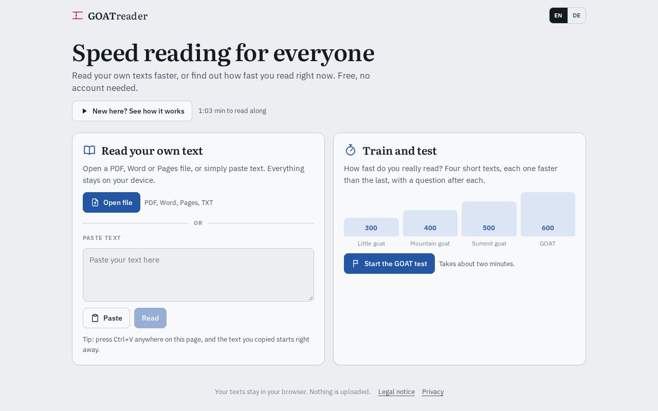 Preview of Goatreader