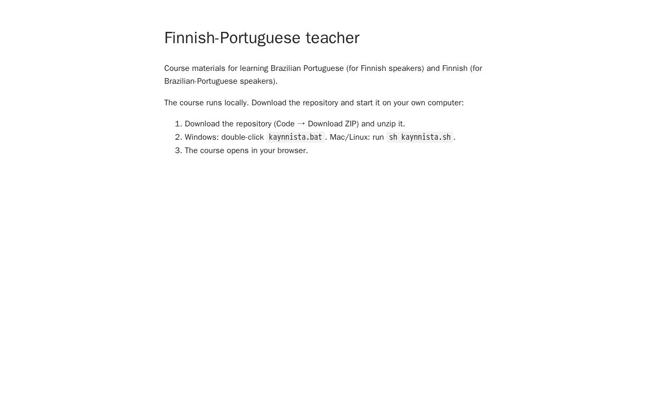 Preview of Finnish Portuguese Teacher