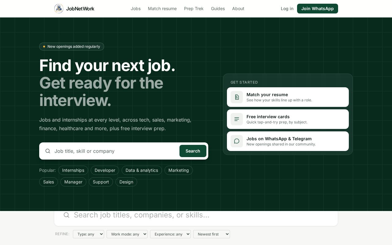 Preview of JobNetWork