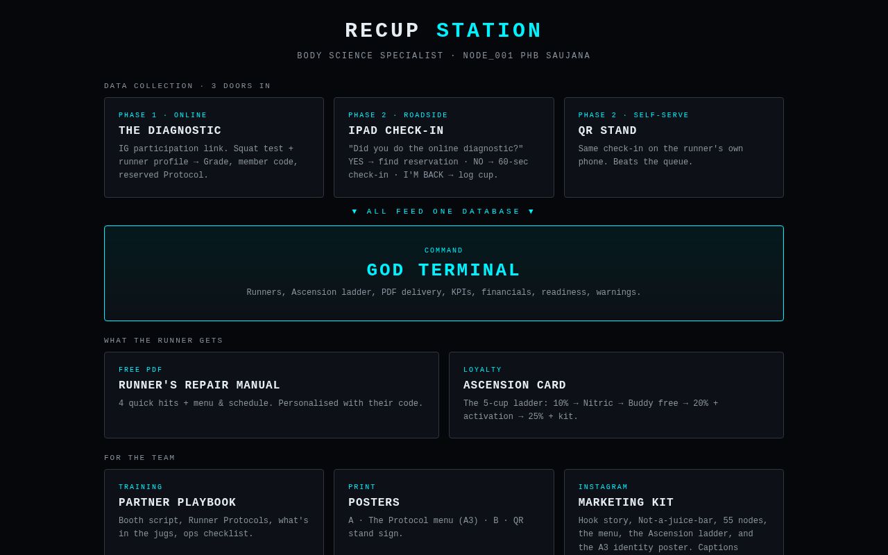 Preview of Recup Station