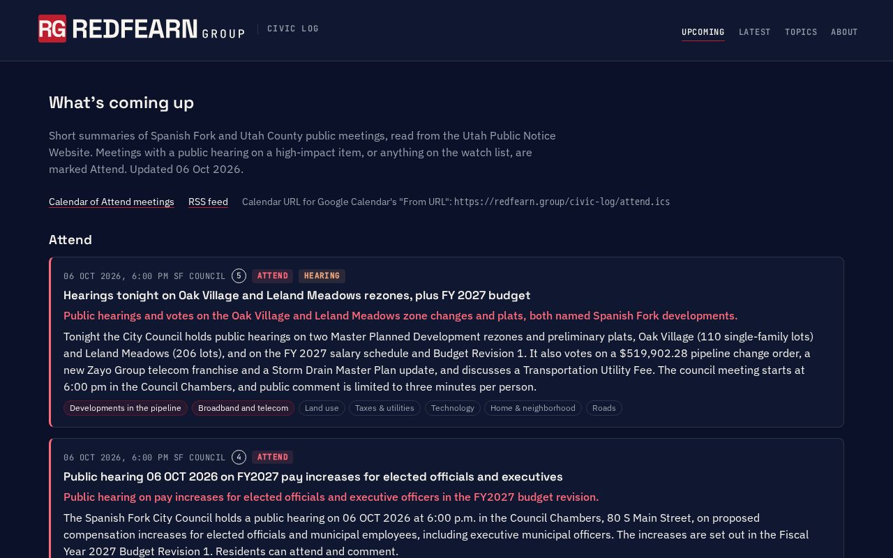 Preview of Civic Log