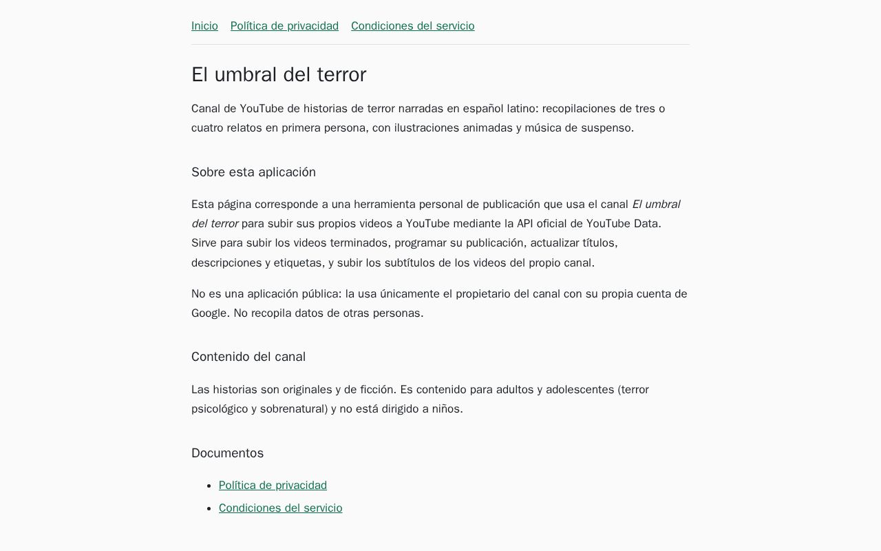 Preview of Umbral Del Terror Legal