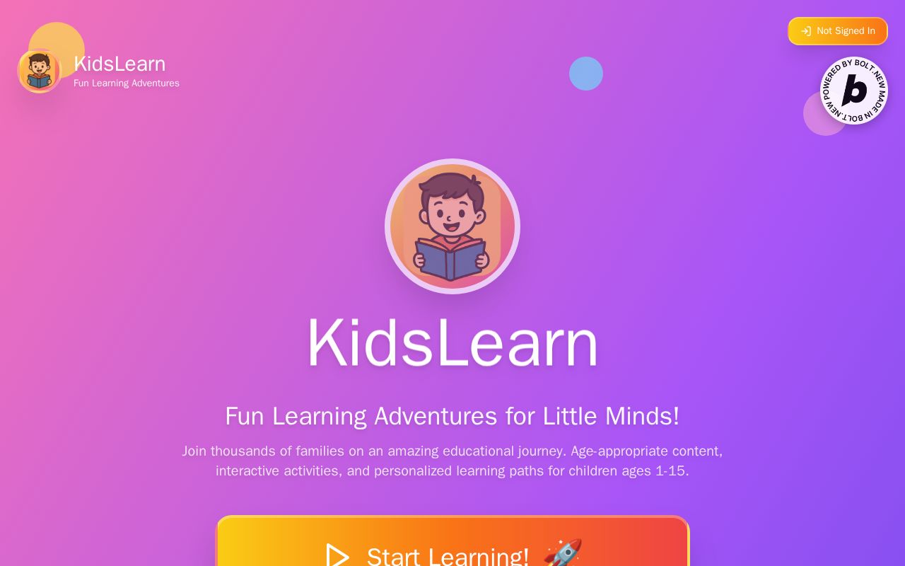 Preview of KidsLearn App