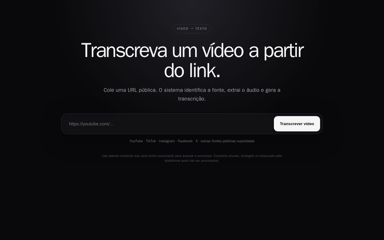 Preview of Video Transcriber
