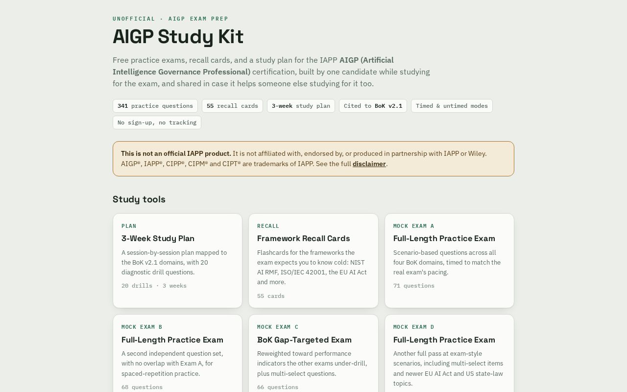 Preview of Aigp Study Kit
