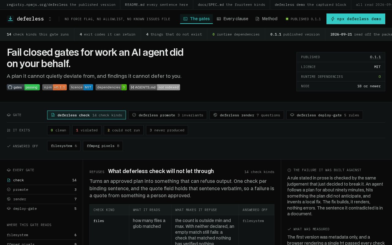 Preview of Deferless Site