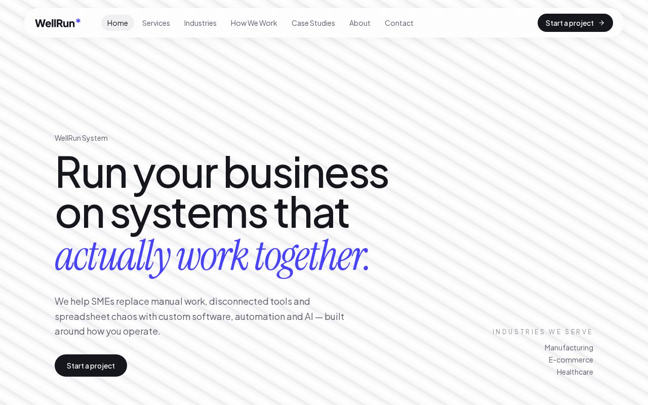 Preview of Wellrun Website