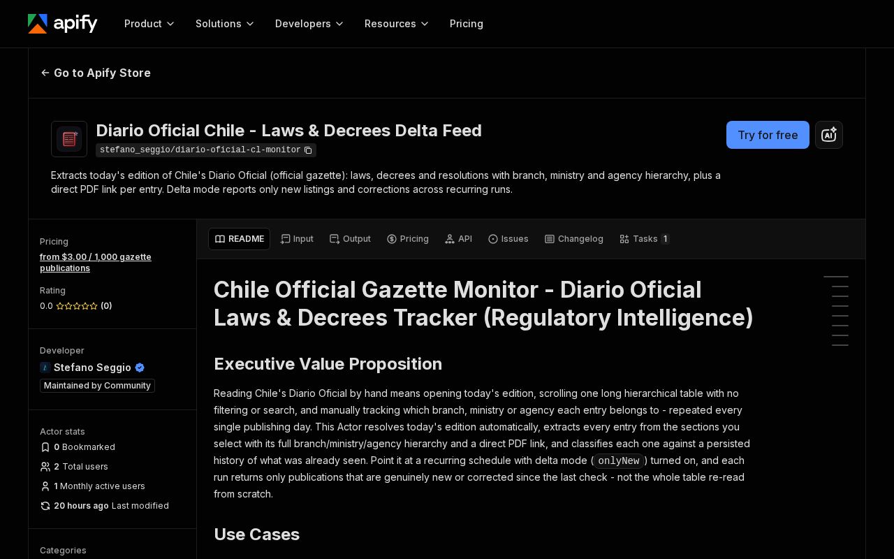 Preview of Diario Oficial Cl Monitor