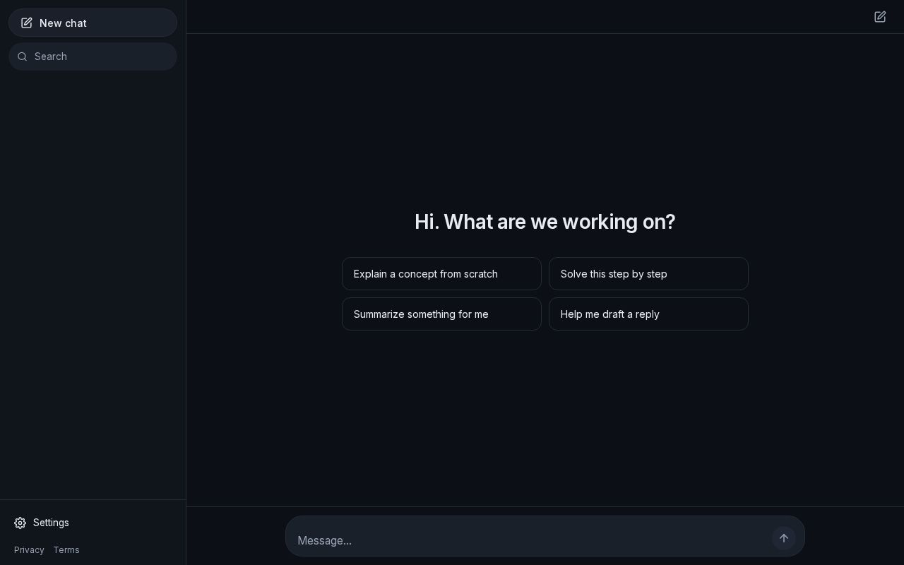 Preview of Ai Chat Site