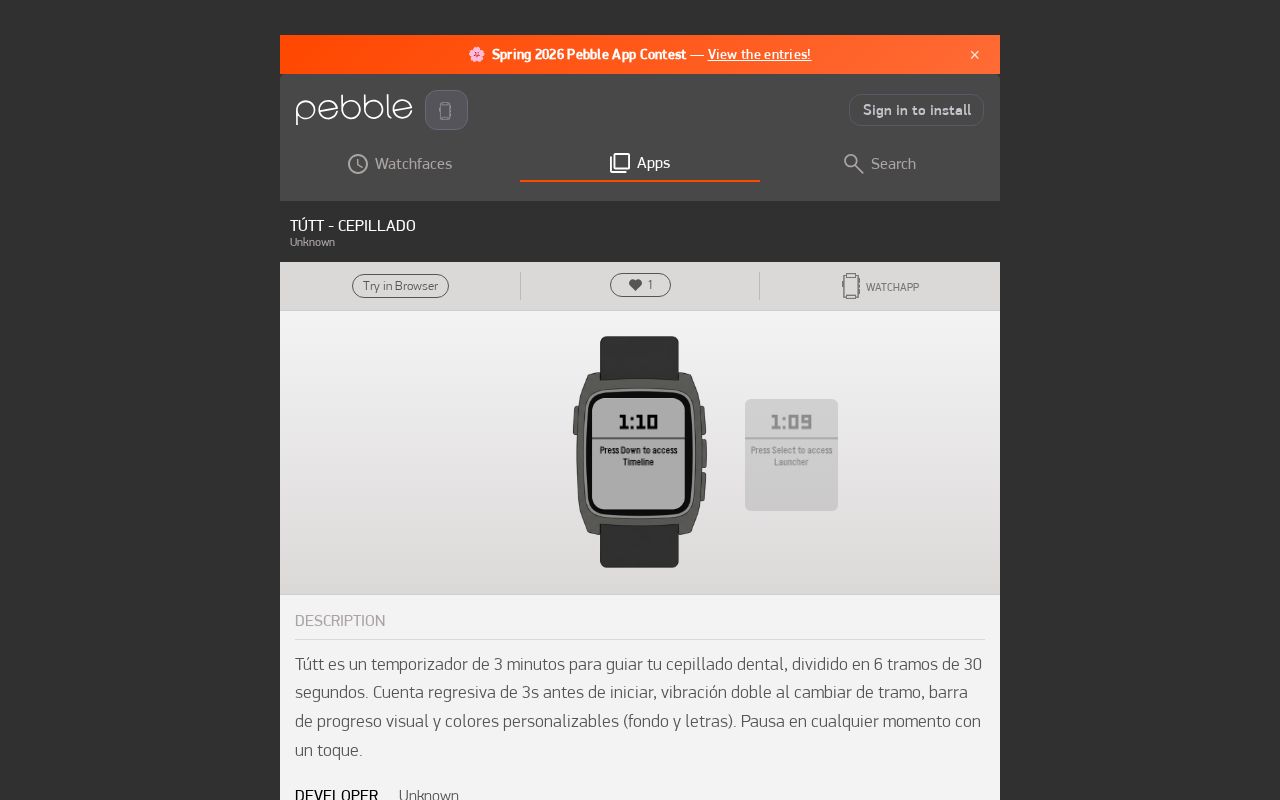 Preview of Pebble Tutt Cepillado