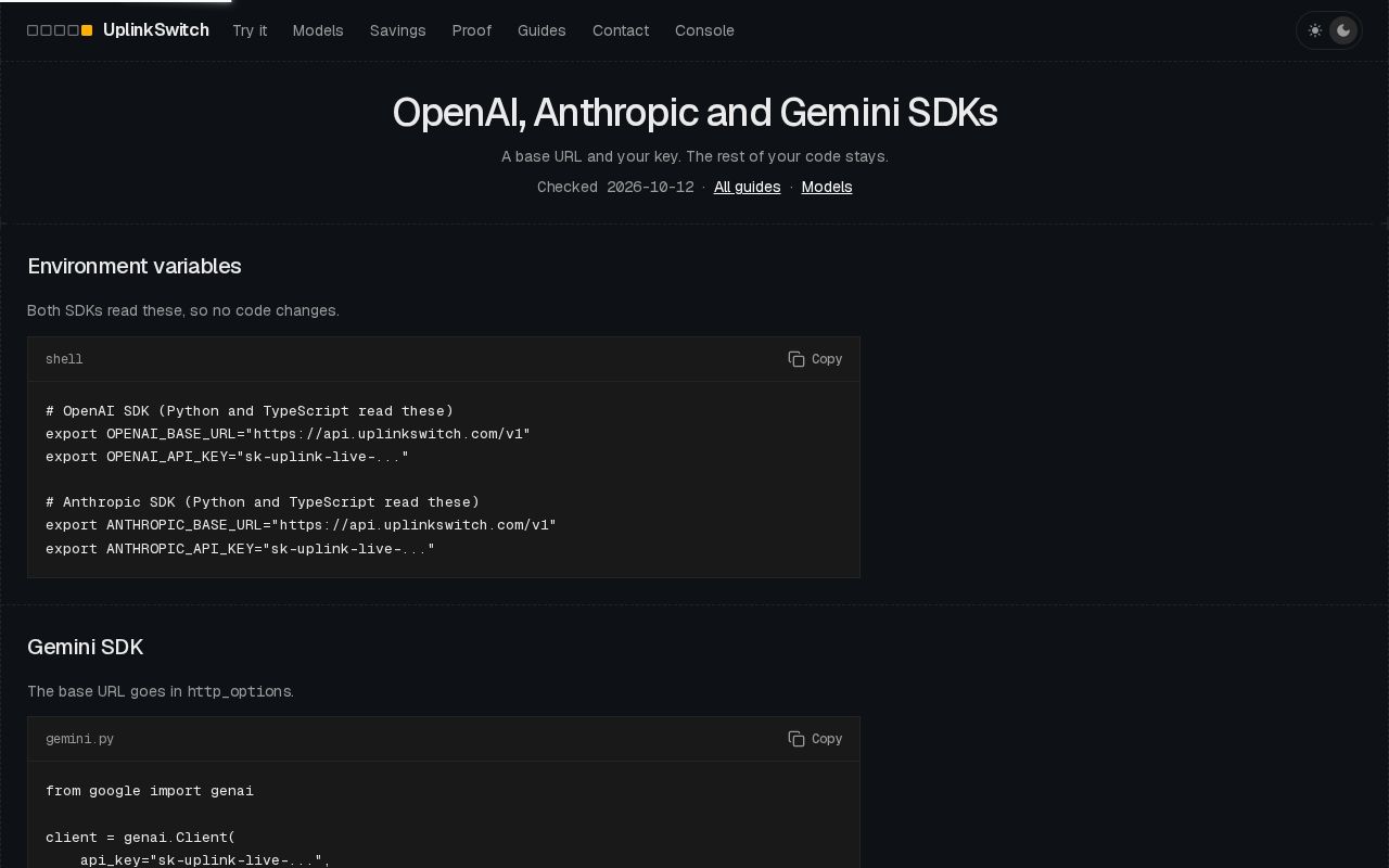 Preview of Uplinkswitch Ai Sdk Provider