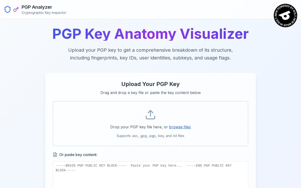 Preview of PGP Key Anatomy Visualizer: Unlocking Your Key's Secrets