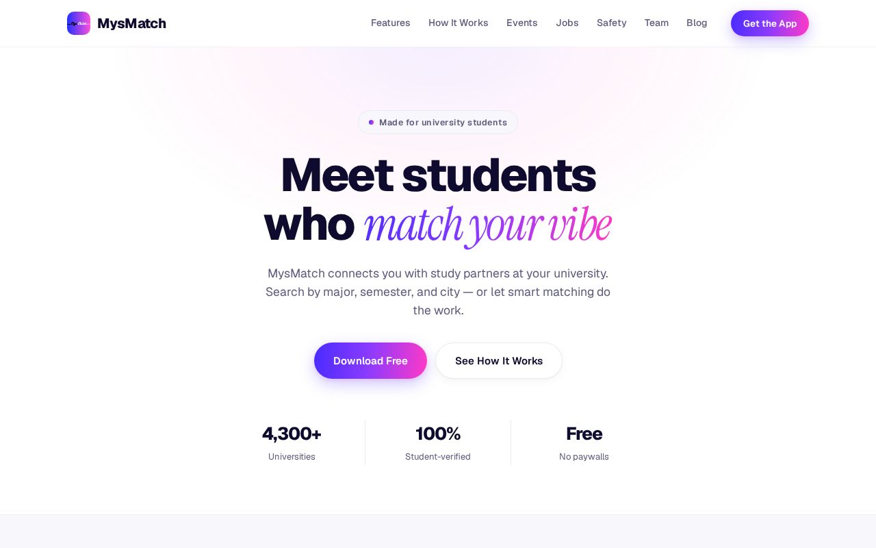Preview of MysMatch has moved