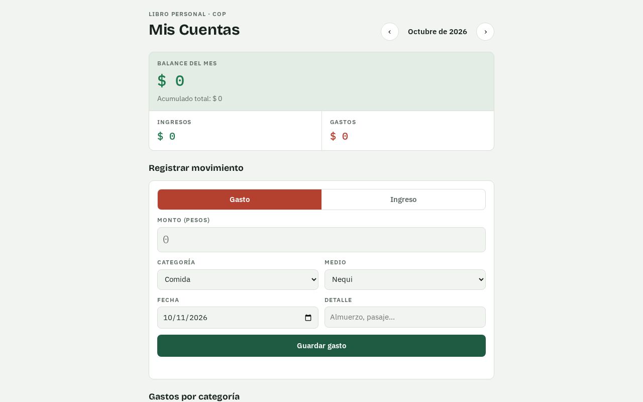 Preview of Mis Cuentas