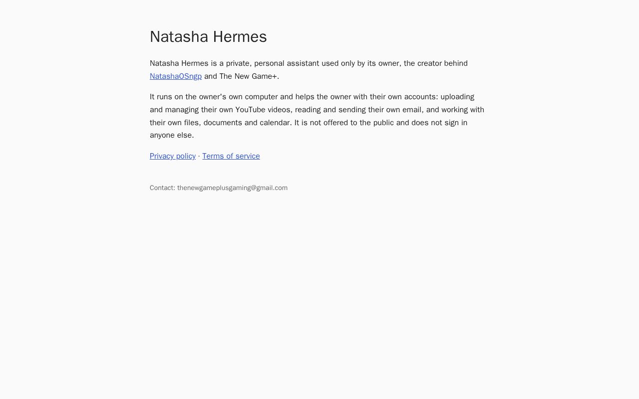 Preview of Natasha Hermes