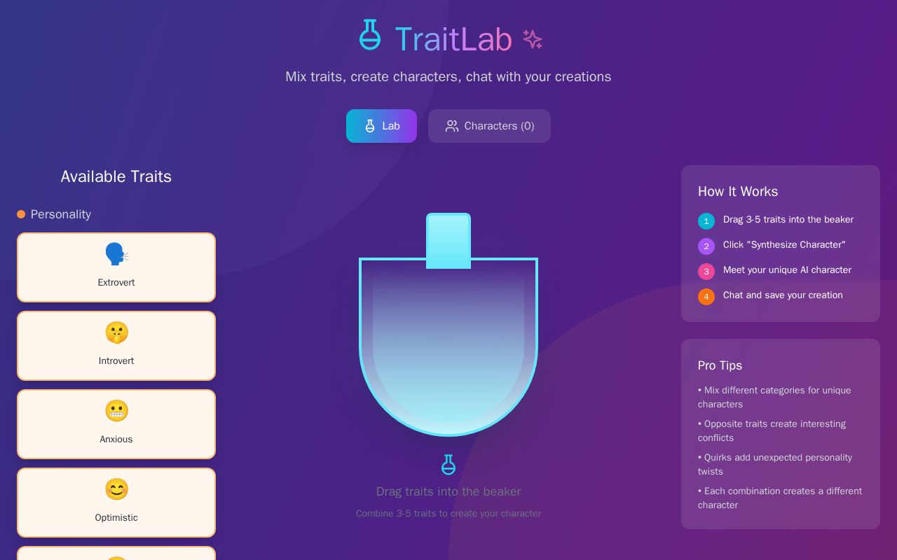 Preview of Trait Lab