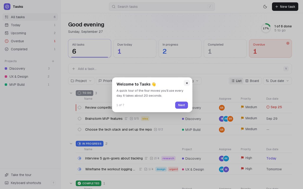 Preview of Task Manager