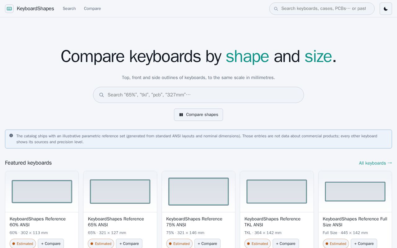 Preview of Keyboard Shapes