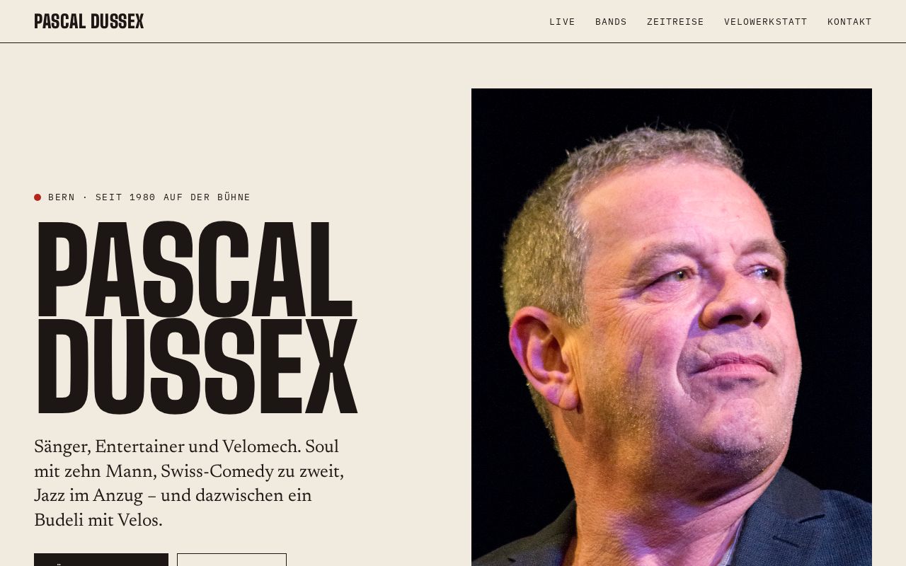 Preview of Pascal Dussex Website