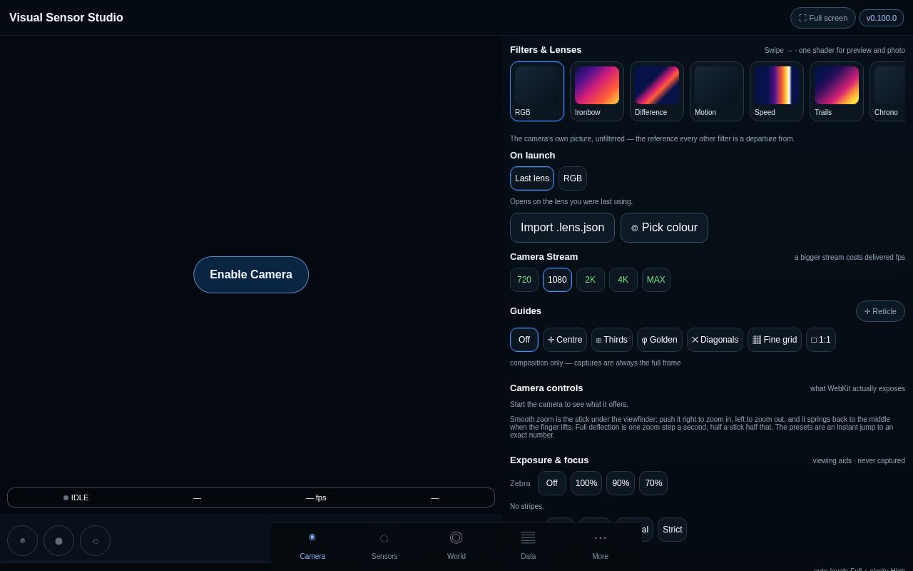 Preview of Visual Sensor Studio
