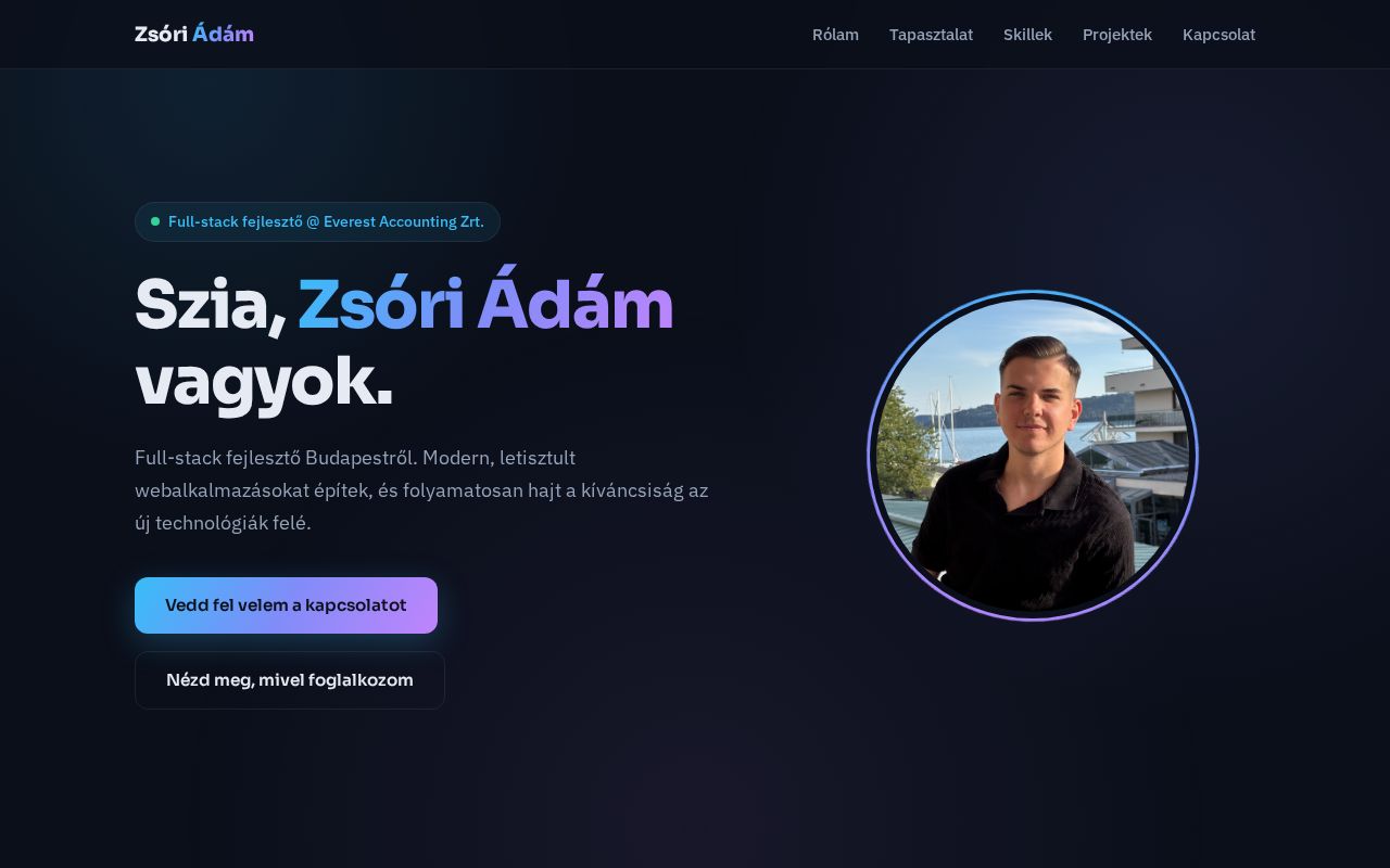 Preview of Zsóri Ádám - személyes weboldal