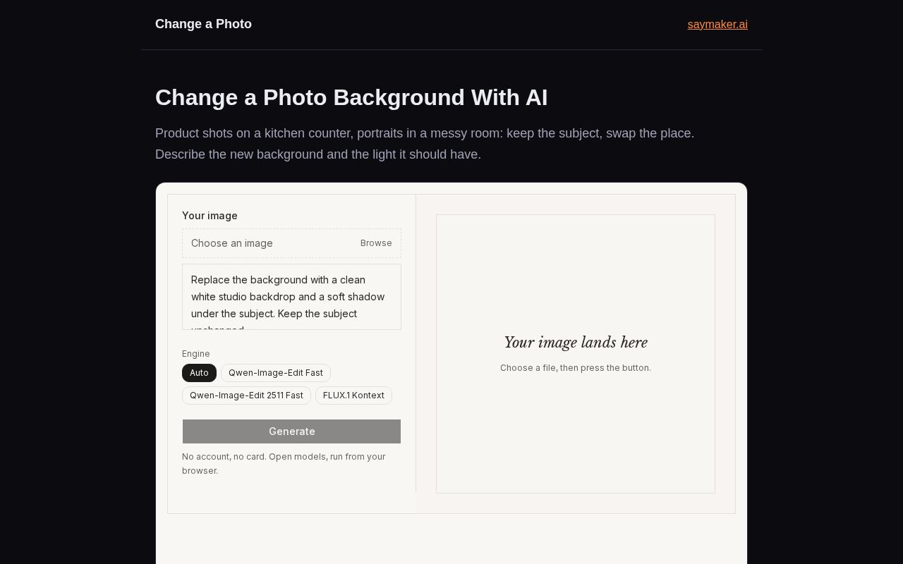 Preview of Change Photo Background AI