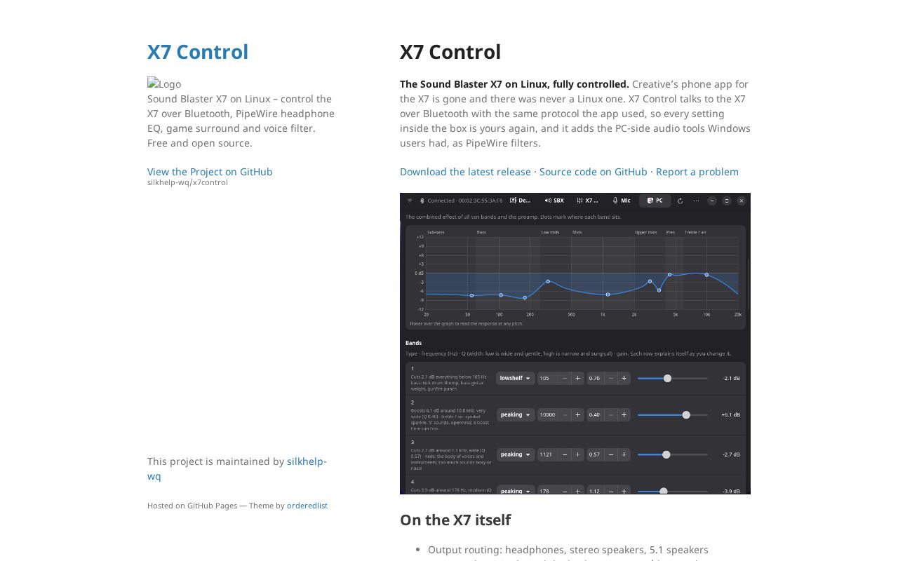 Preview of X7control