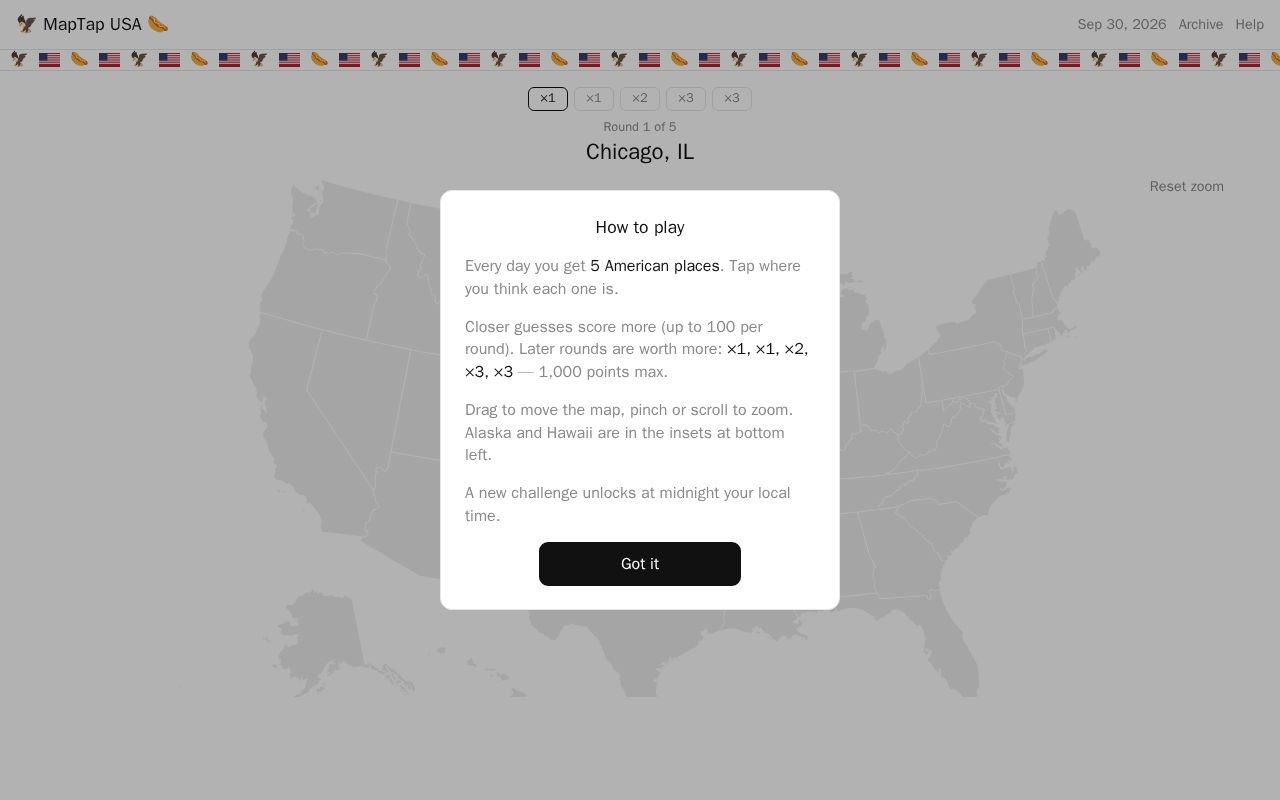 Preview of America Map Tap