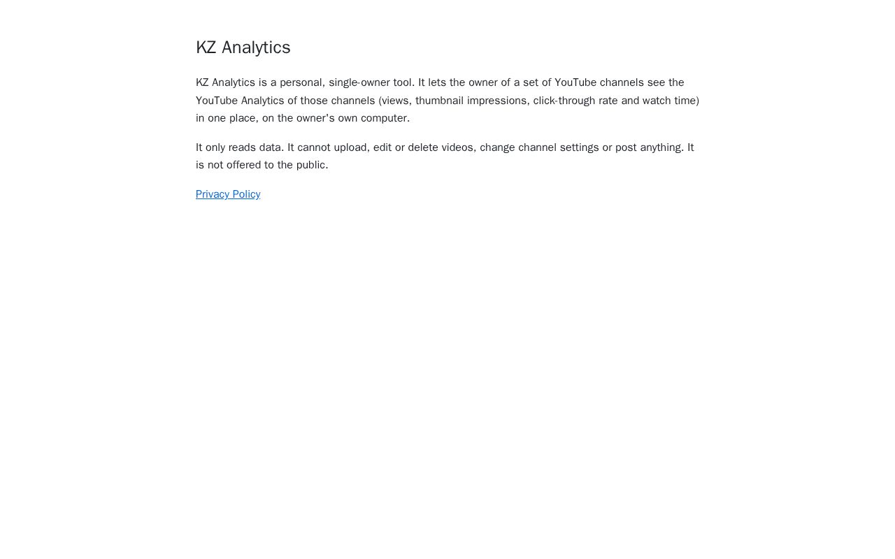 Preview of KZ Analytics