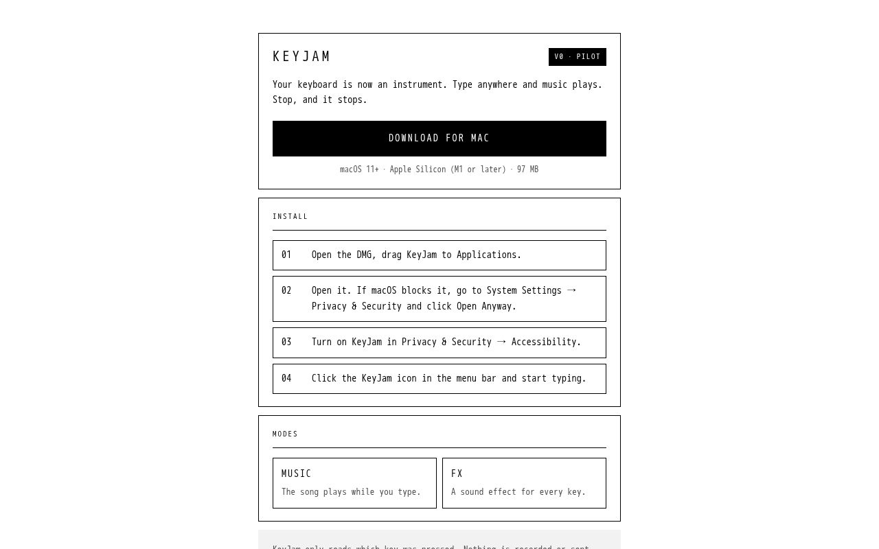 Preview of KeyJam
