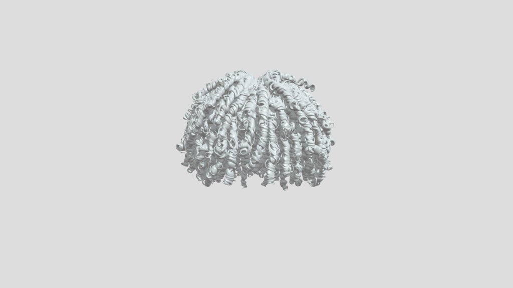 Preview of dark curly hair piece