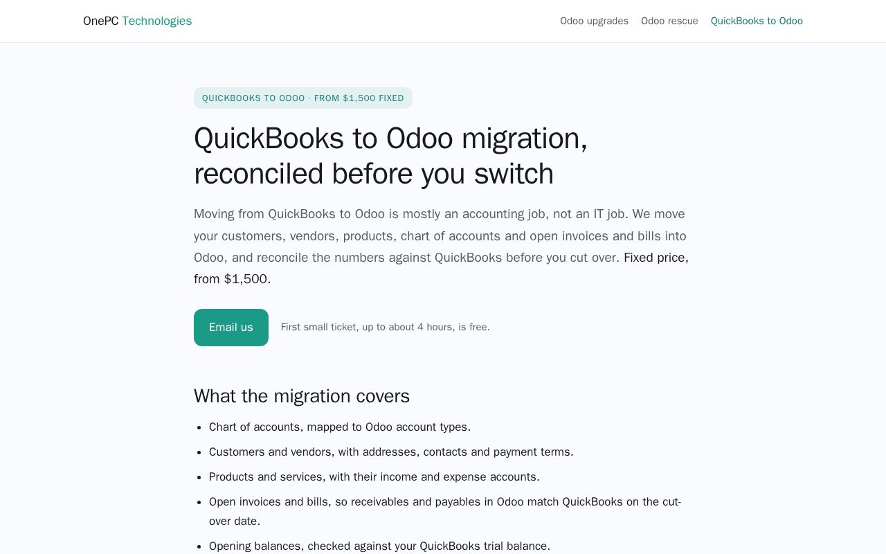 Preview of Odoo Quickbooks Import