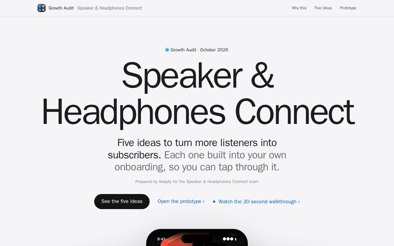 Preview of Speaker Connect Flow Rebuild