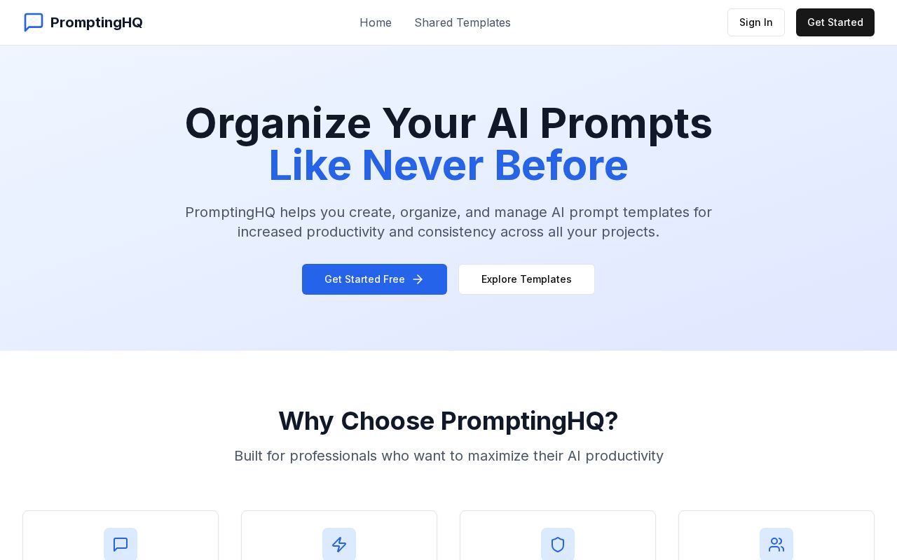 Preview of PromptingHQ