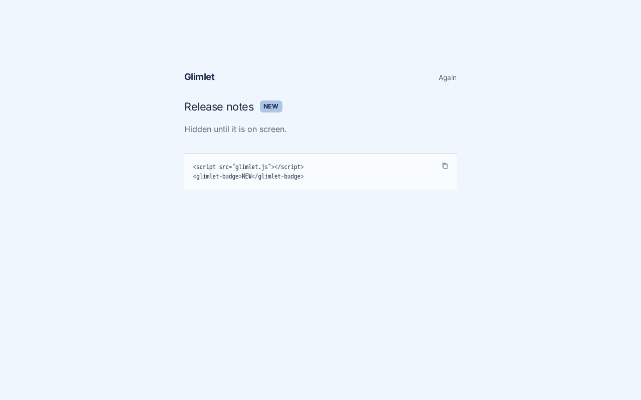 Preview of Glimlet