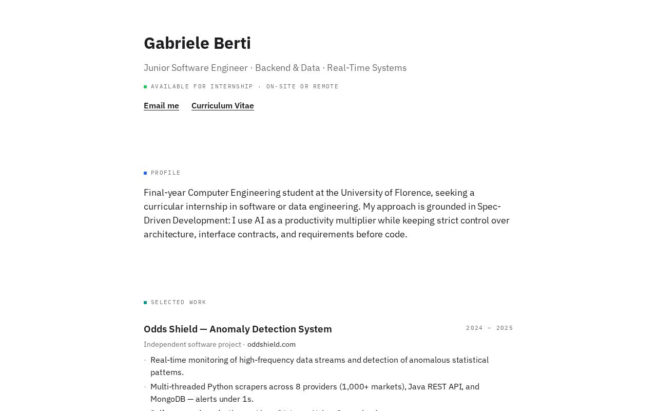 Preview of Personal portfolio site — Gabriele Berti