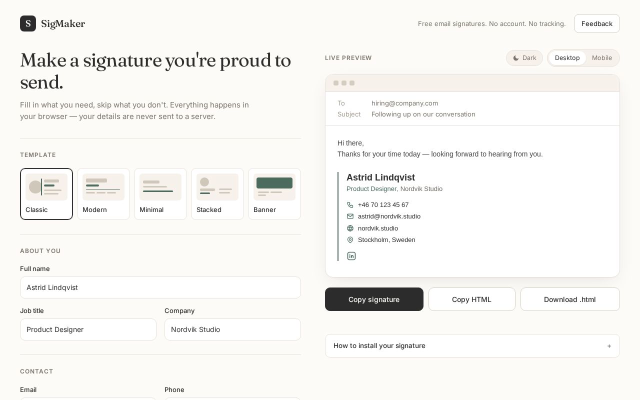 Preview of Sigmaker