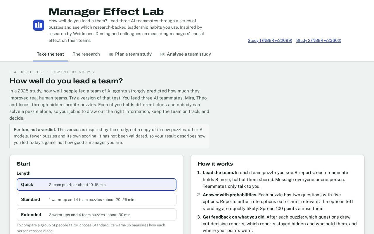 Preview of Manager Effect Lab