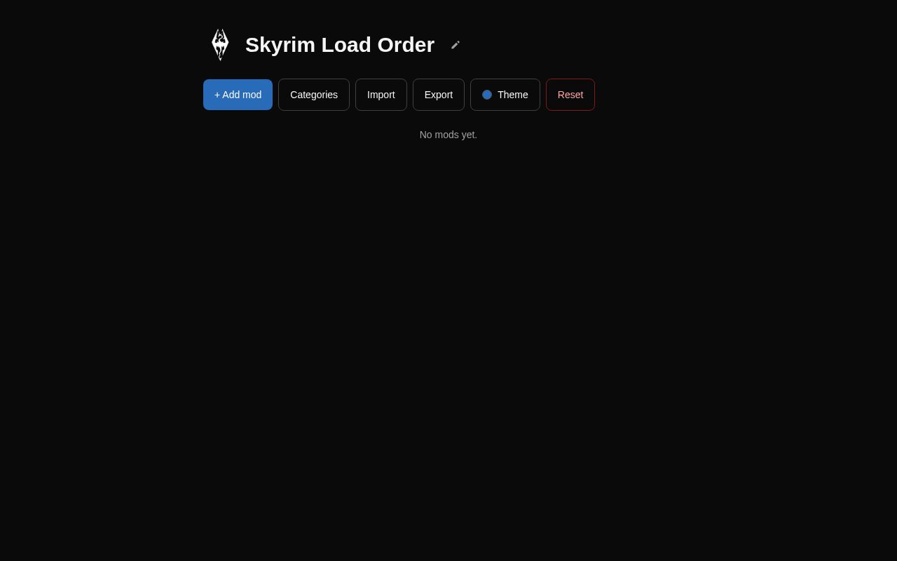 Preview of Skyrim Load Order