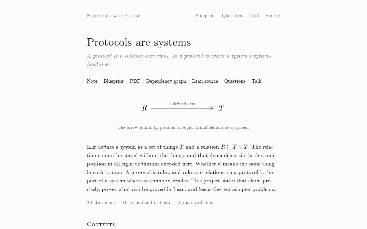 Preview of Protocols Are Systems