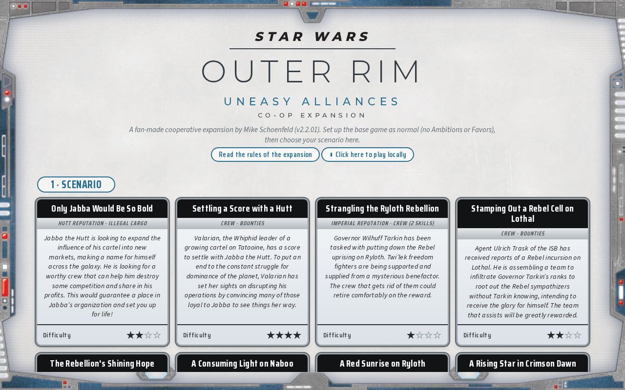 Preview of Outer Rim Uneasy Alliances