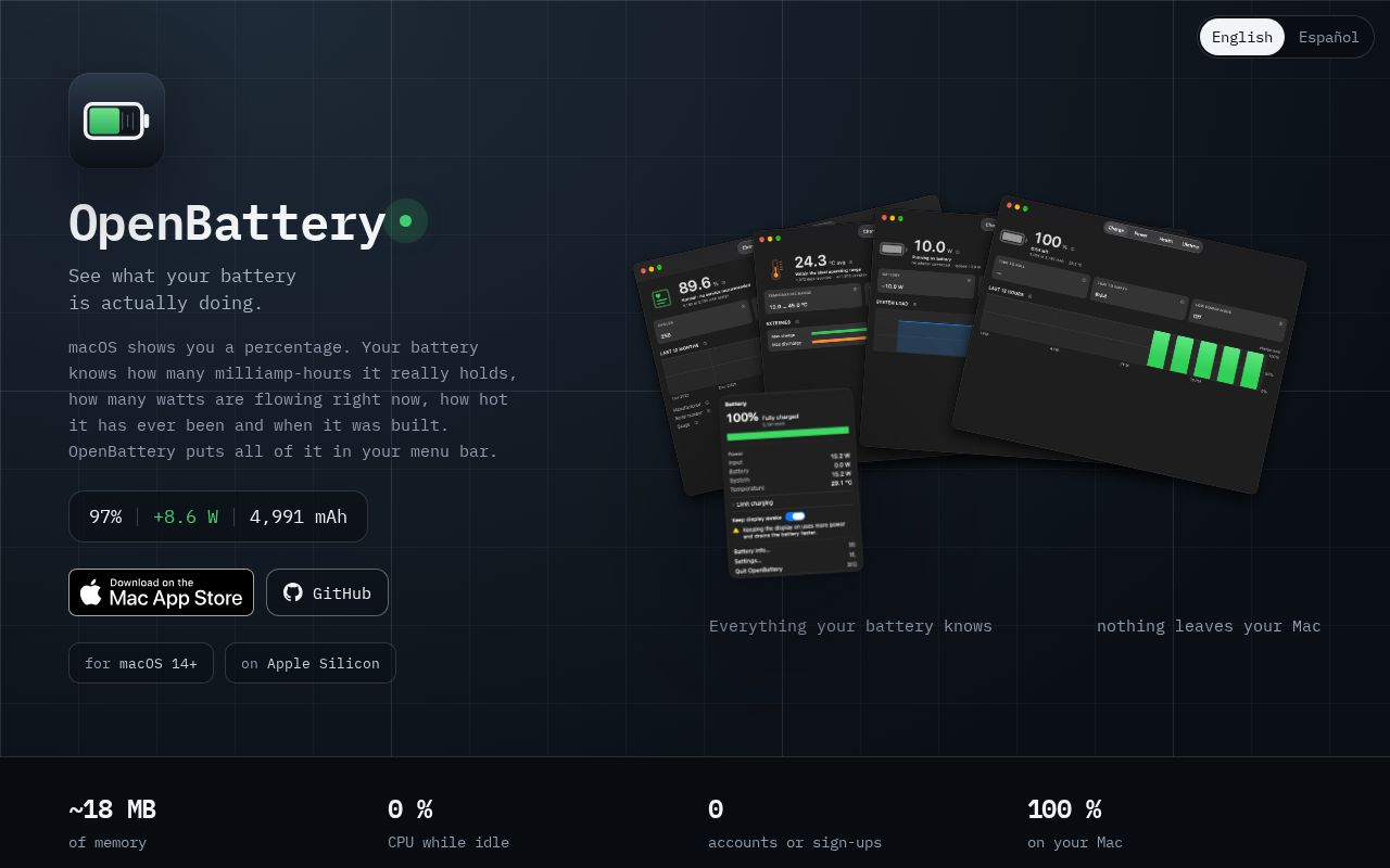 Preview of Openbattery Landing