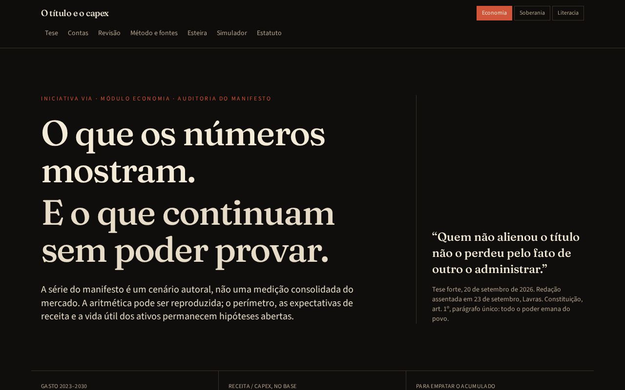 Preview of Capex Ia O Esbanjamento